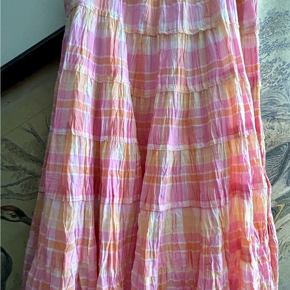 Jones New York Sport Pastel Plaid Full Tiered Skirt SZ 10 - Picture 4 of 7